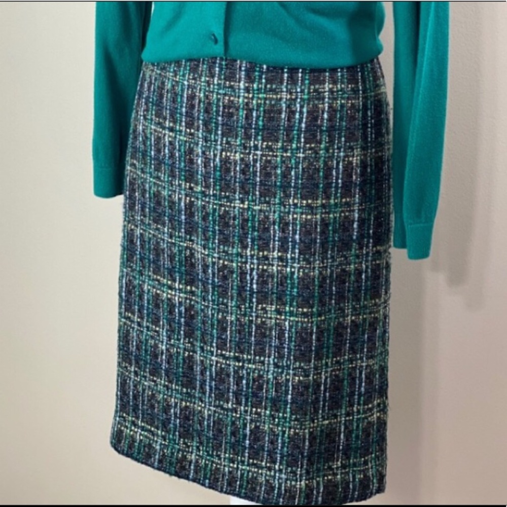 (0049) Classic AT Green & Black Pencil Skirt